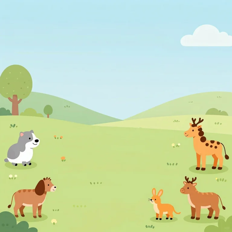 A cheerful animal sorting scene